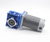 6w-300w Brush DC Electric motor with NMRV30 50 63 75 90 worm gear box with 12V/24V/48V 60mm-104mm DC motor
