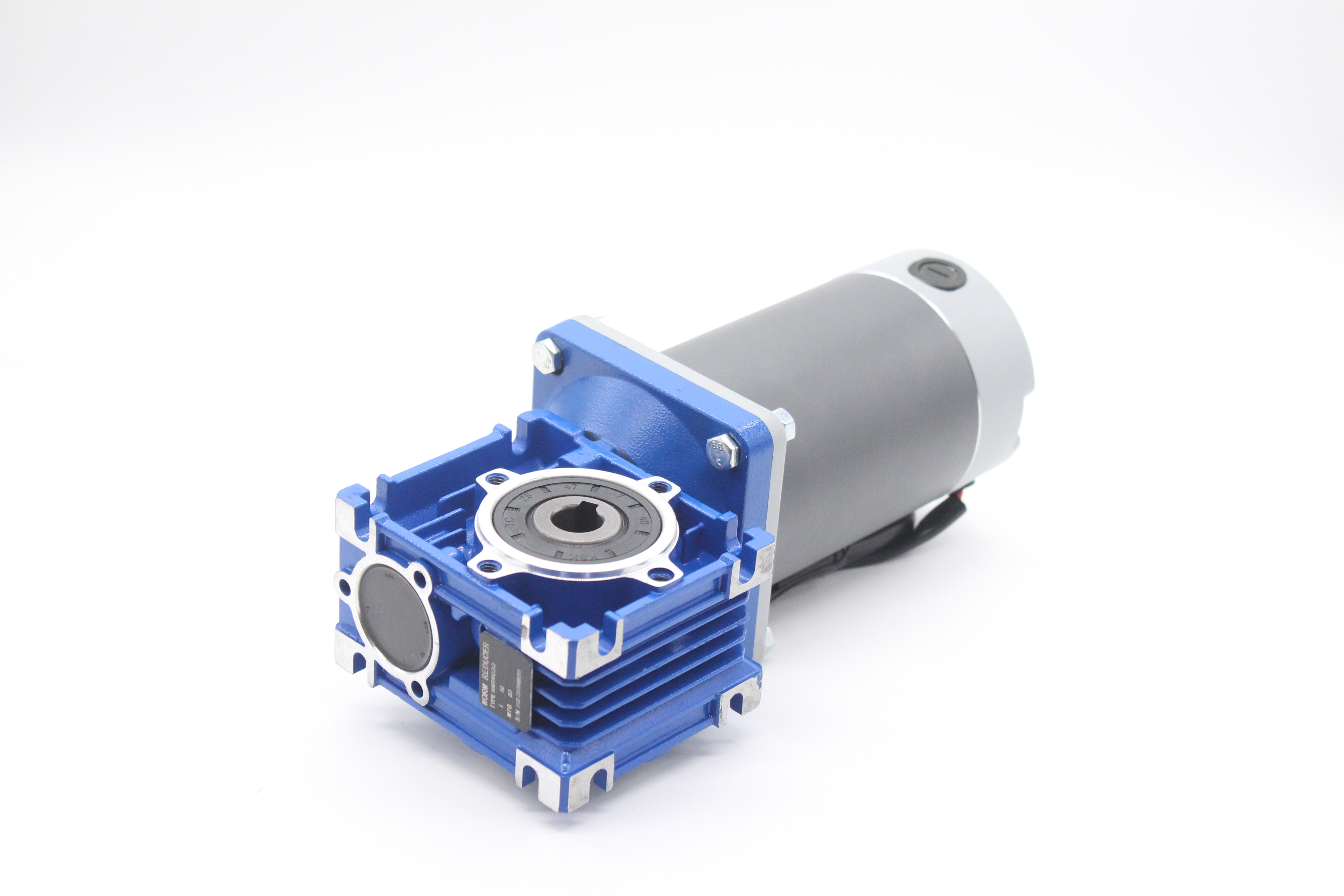 6w-300w Brush DC Electric motor with NMRV30 50 63 75 90 worm gear box with 12V/24V/48V 60mm-104mm DC motor