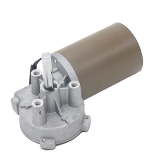DR63 12V 35RPM Low Speed Brown Housing DC Worm Gear Motors for Sliding Door