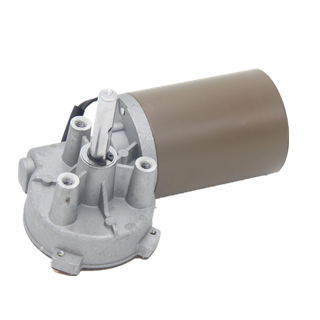 DR63 12V 35RPM Low Speed Brown Housing DC Worm Gear Motors for Sliding Door