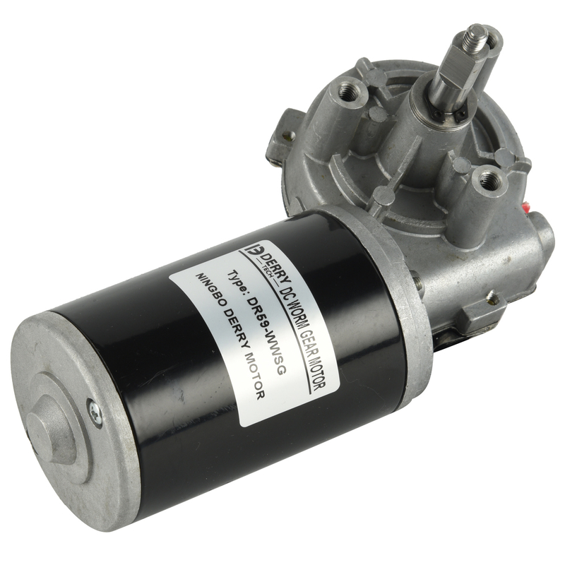 DR59 12V Worm Gear Motor Reducer Dc24V Low Speed Dc Geared Wheel Motor for Power Unit