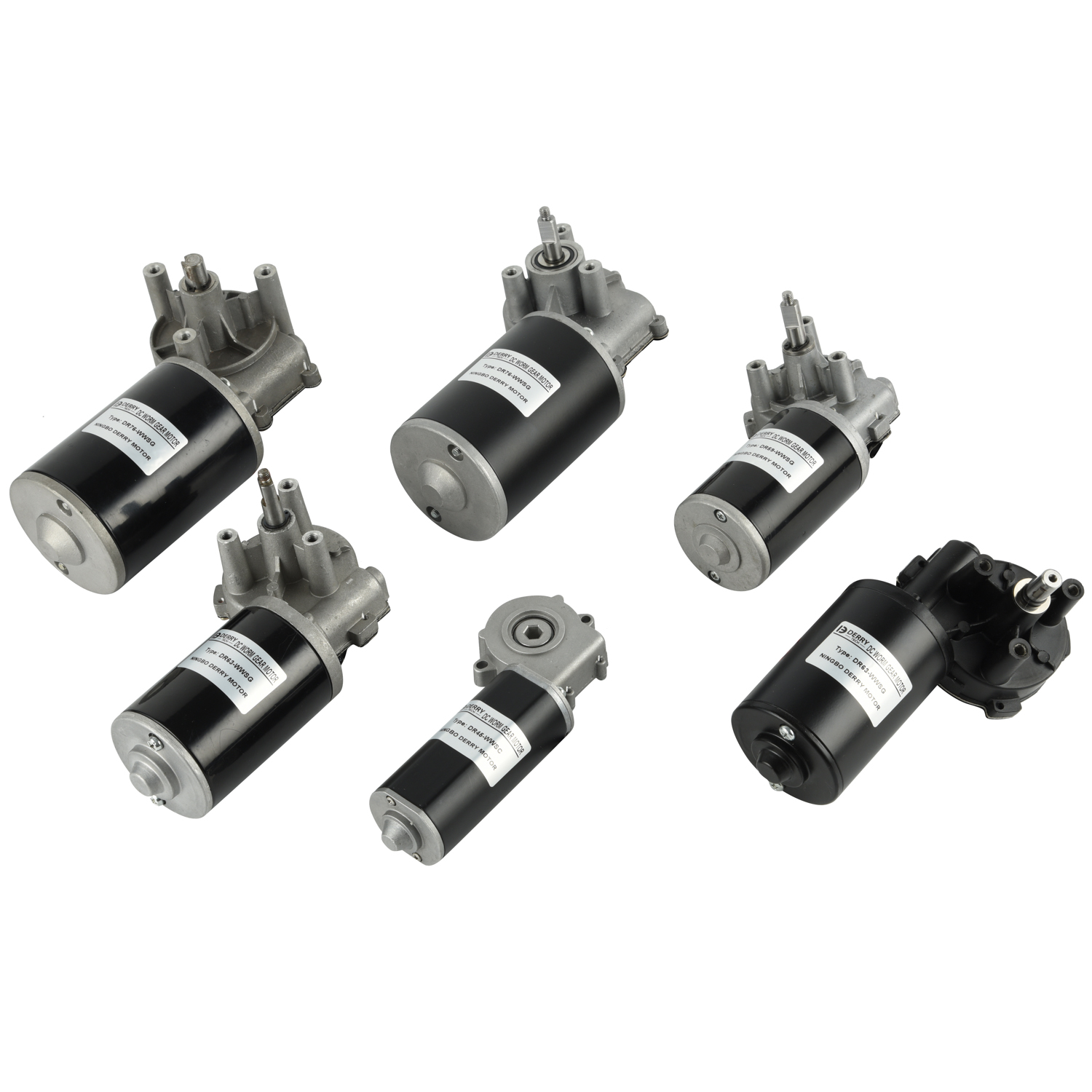 China Factory 12V 24V DC Worm Gear Motors with 6ppr 12ppr Encoder